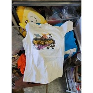 VTG 90s 1991 Universal Studios Logo T Shirt Rocky Bullwinkle Boris Natasha Youth